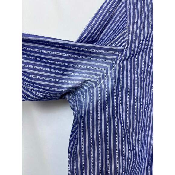 Hugo Boss Men's XXL Blue/Gray Striped Button Up Shirt Regular Fit Long Sleeve - Picture 8 of 9